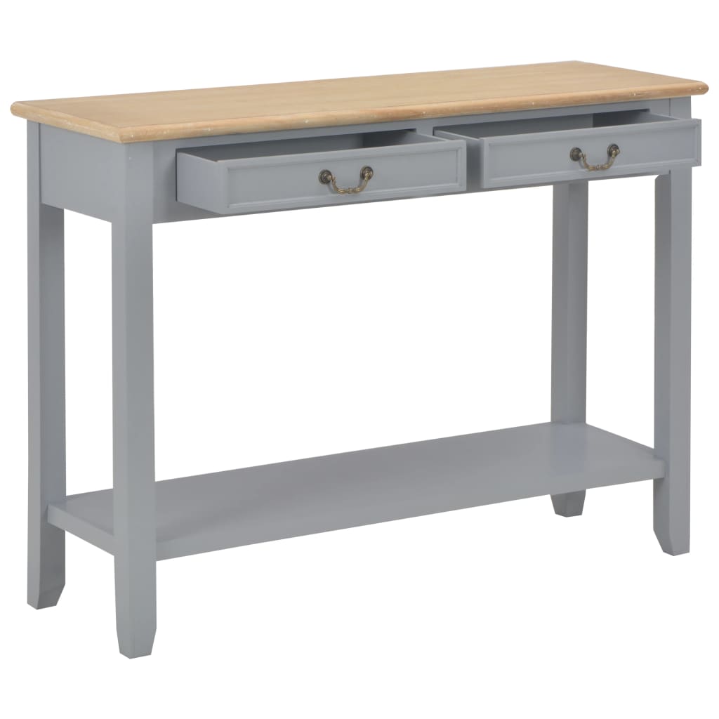 Table console Gris 110x35x80 cm Bois - XIOS