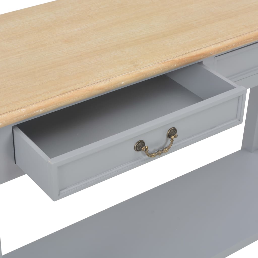 Table console Gris 110x35x80 cm Bois - XIOS