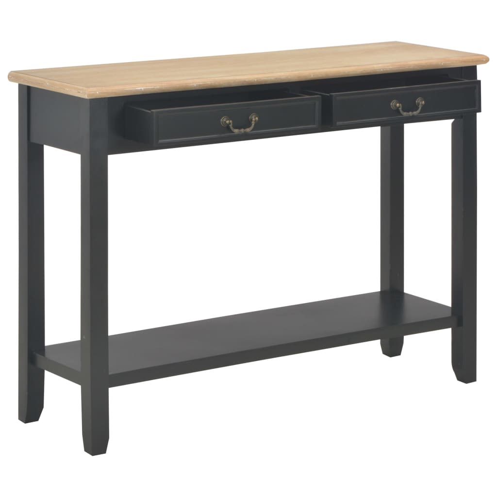 Table console Noir 110x35x80 cm Bois - XIOS
