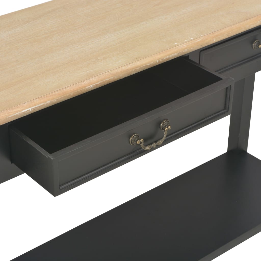 Table console Noir 110x35x80 cm Bois - XIOS