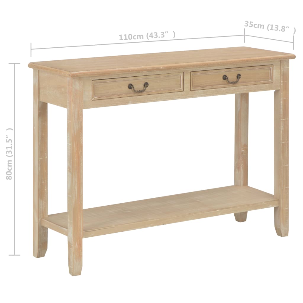 Table console 110x35x80 cm Bois - XIOS
