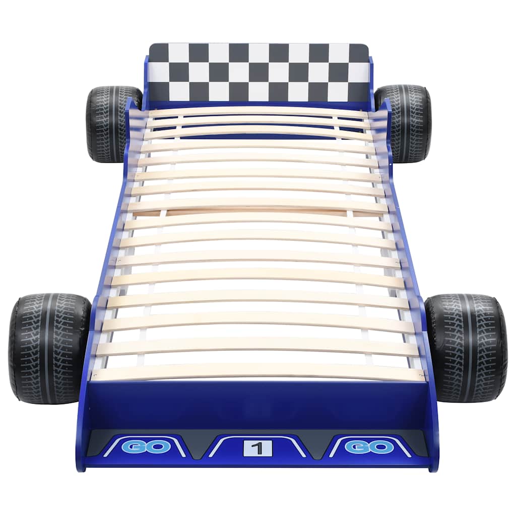 Lit voiture de course pour enfants 90 x 200 cm Bleu - XIOS