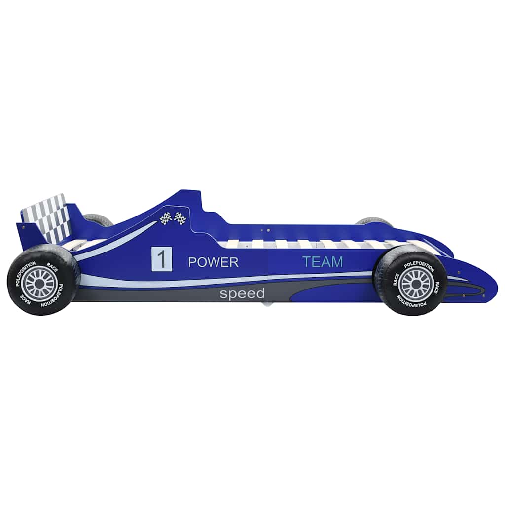 Lit voiture de course pour enfants 90 x 200 cm Bleu - XIOS