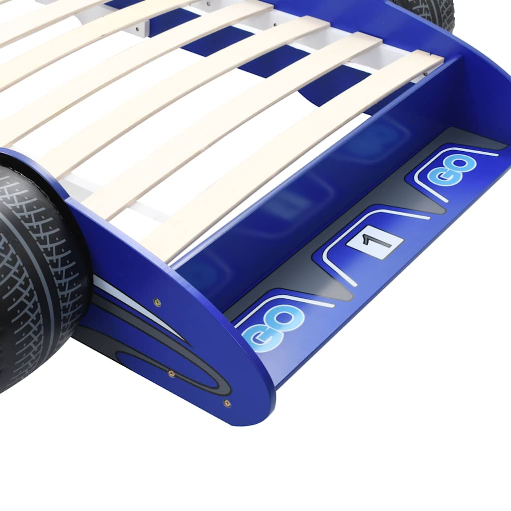 Lit voiture de course pour enfants 90 x 200 cm Bleu - XIOS
