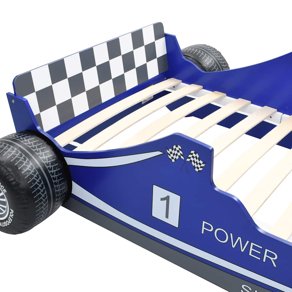 Lit voiture de course pour enfants 90 x 200 cm Bleu - XIOS