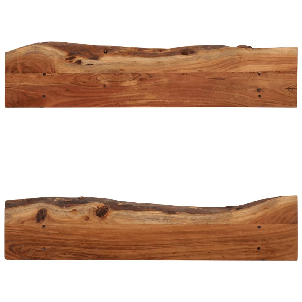 Étagères murales 2 pcs 90x20x18 cm Bois d'acacia massif - XIOS