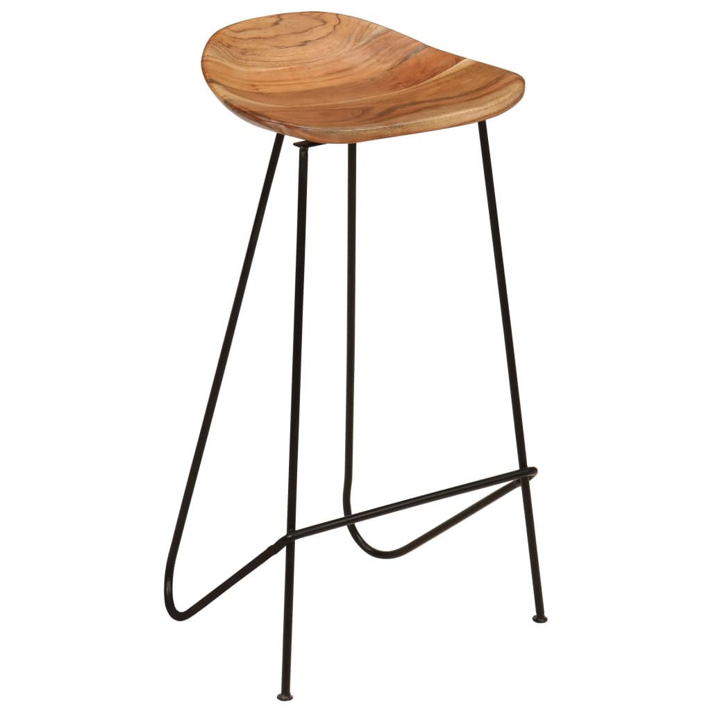 Tabourets de bar lot de 2 bois d'acacia massif - XIOS