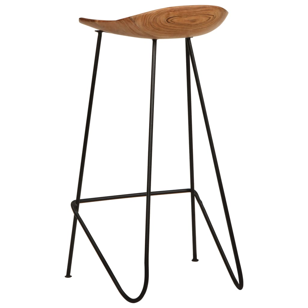 Tabourets de bar lot de 2 bois d'acacia massif - XIOS