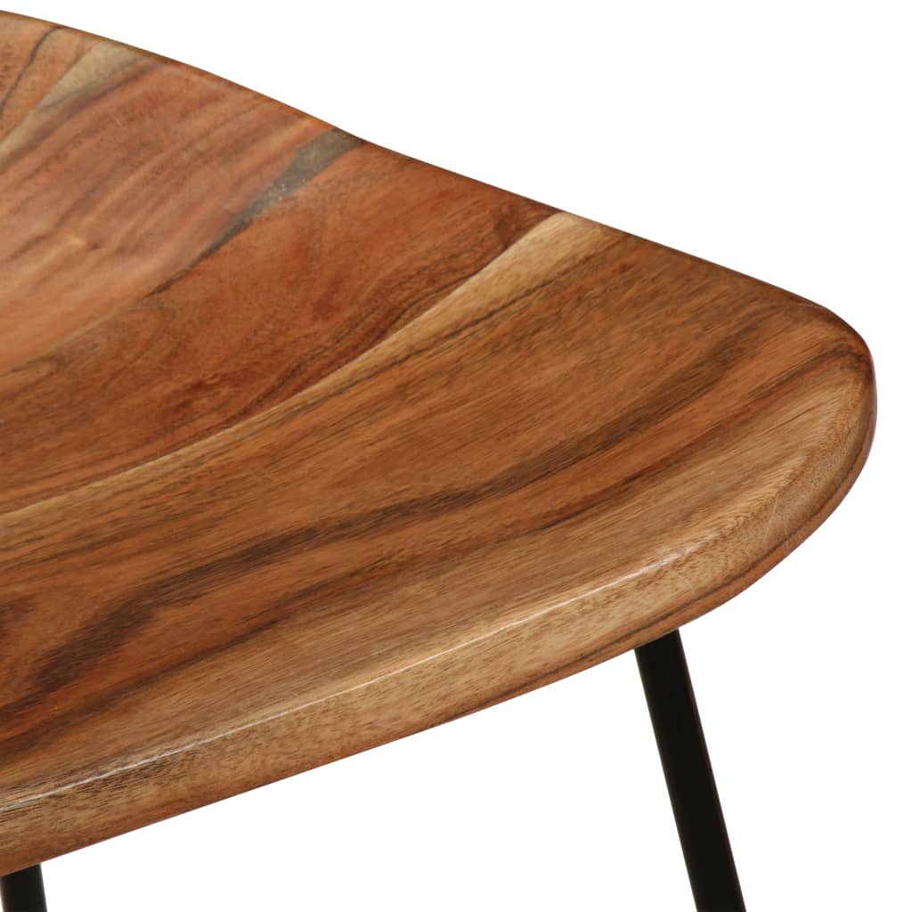 Tabourets de bar lot de 2 bois d'acacia massif - XIOS