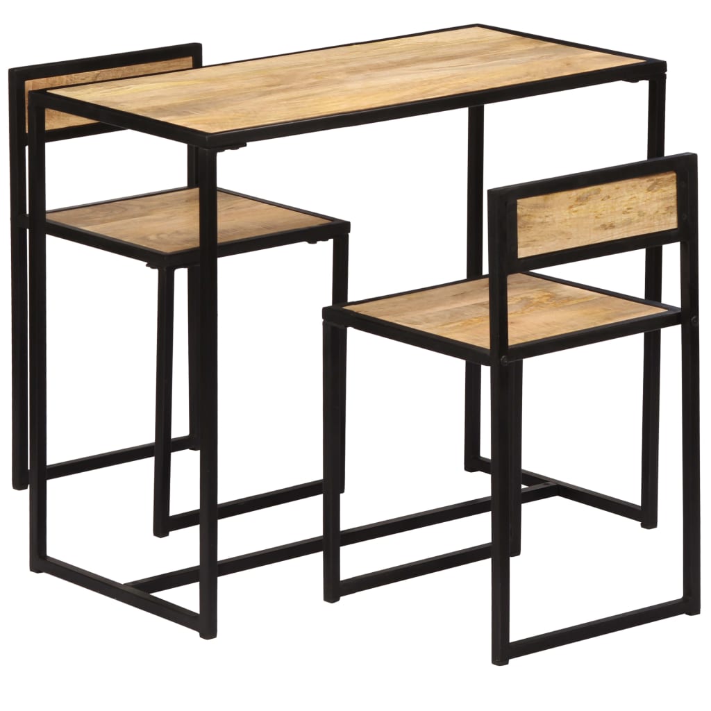 Ensemble de salle à dîner 3 pcs Bois de manguier solide - XIOS