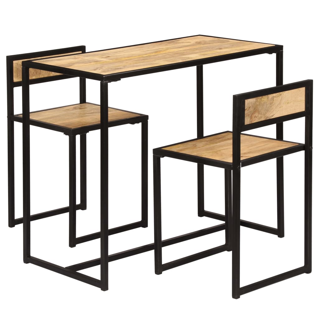 Ensemble de salle à dîner 3 pcs Bois de manguier solide - XIOS