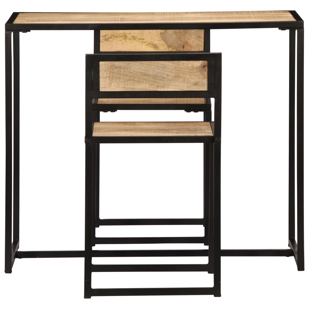 Ensemble de salle à dîner 3 pcs Bois de manguier solide - XIOS