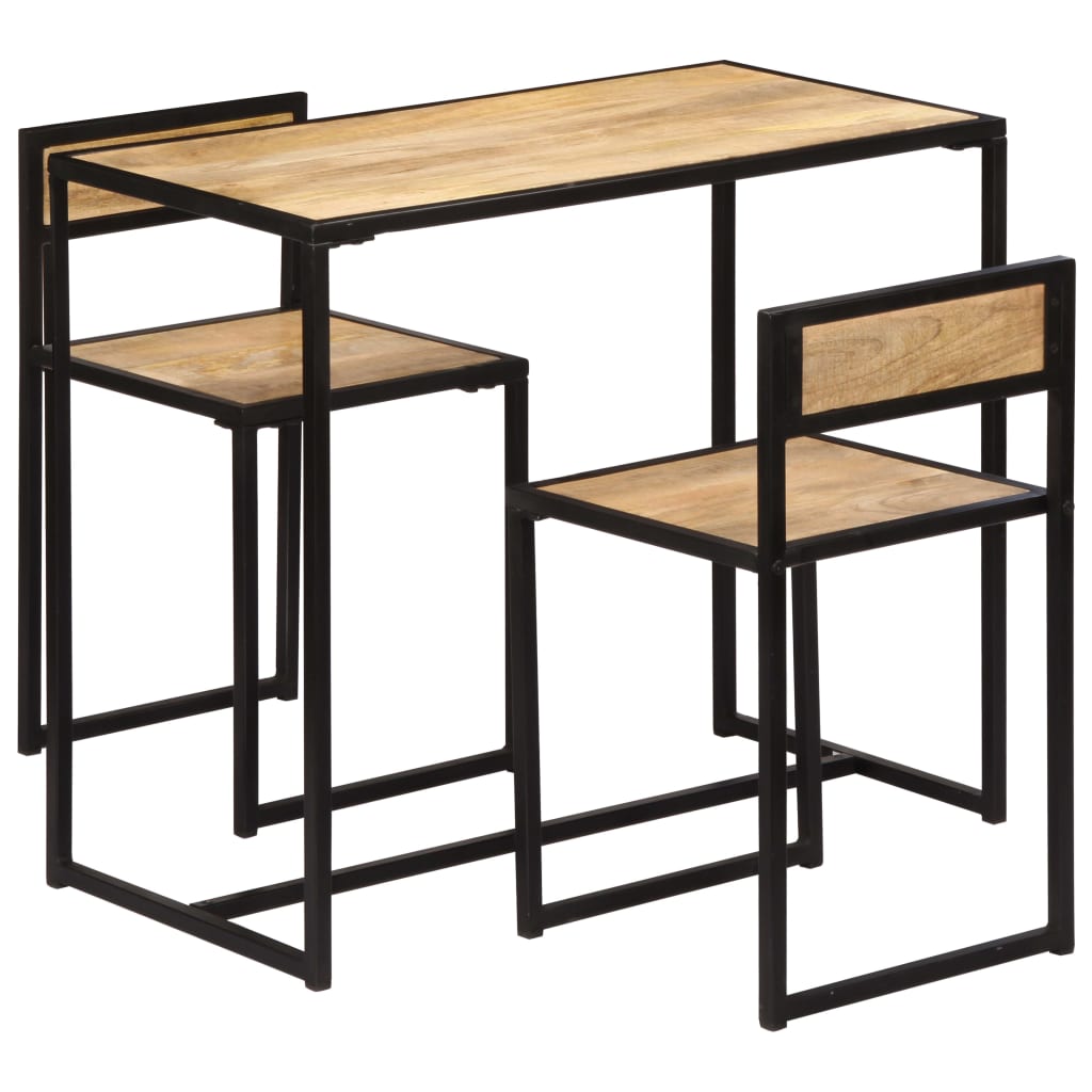 Ensemble de salle à dîner 3 pcs Bois de manguier solide - XIOS