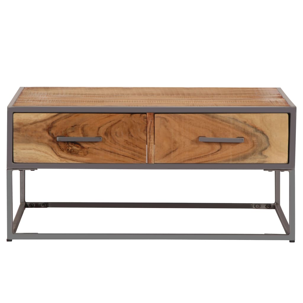Table basse 75x75x35 cm Bois solide d'acacia - XIOS