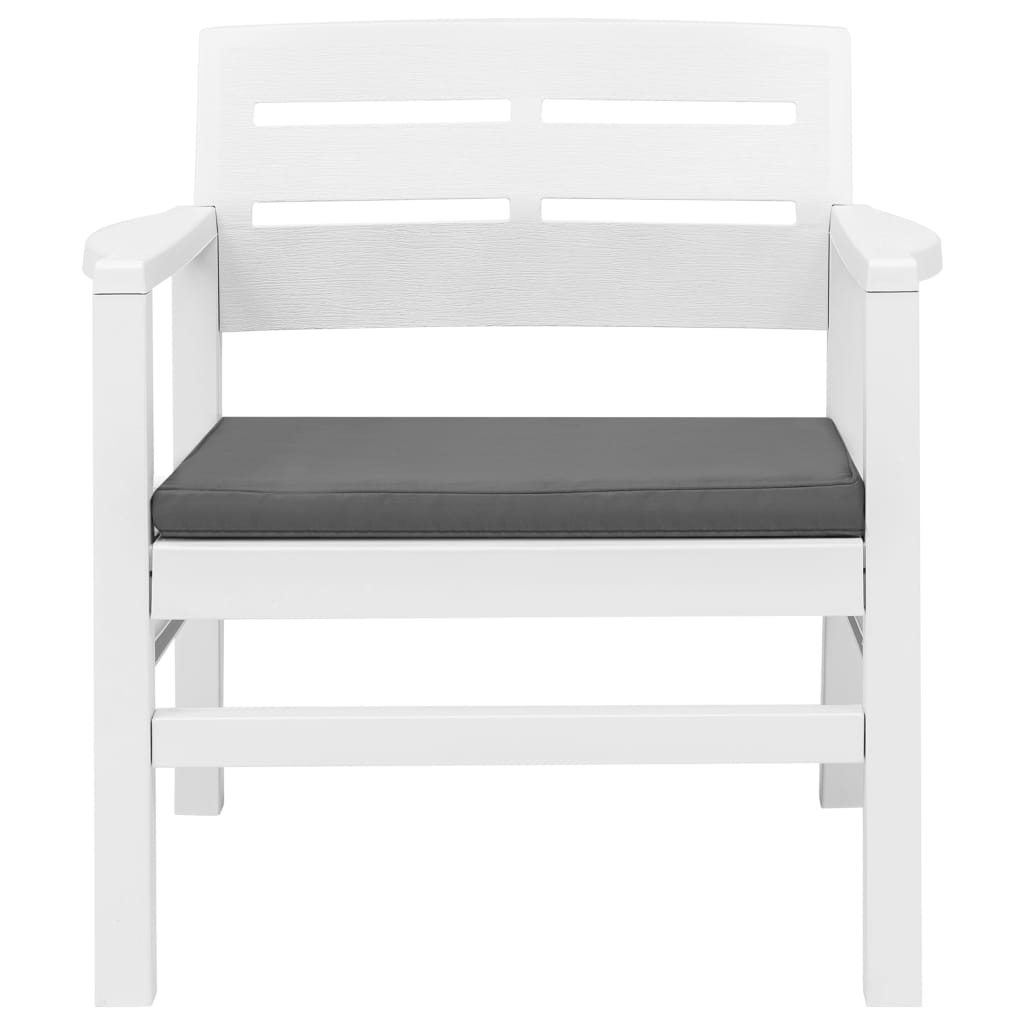 Salon de jardin 3 pcs Plastique Blanc - XIOS