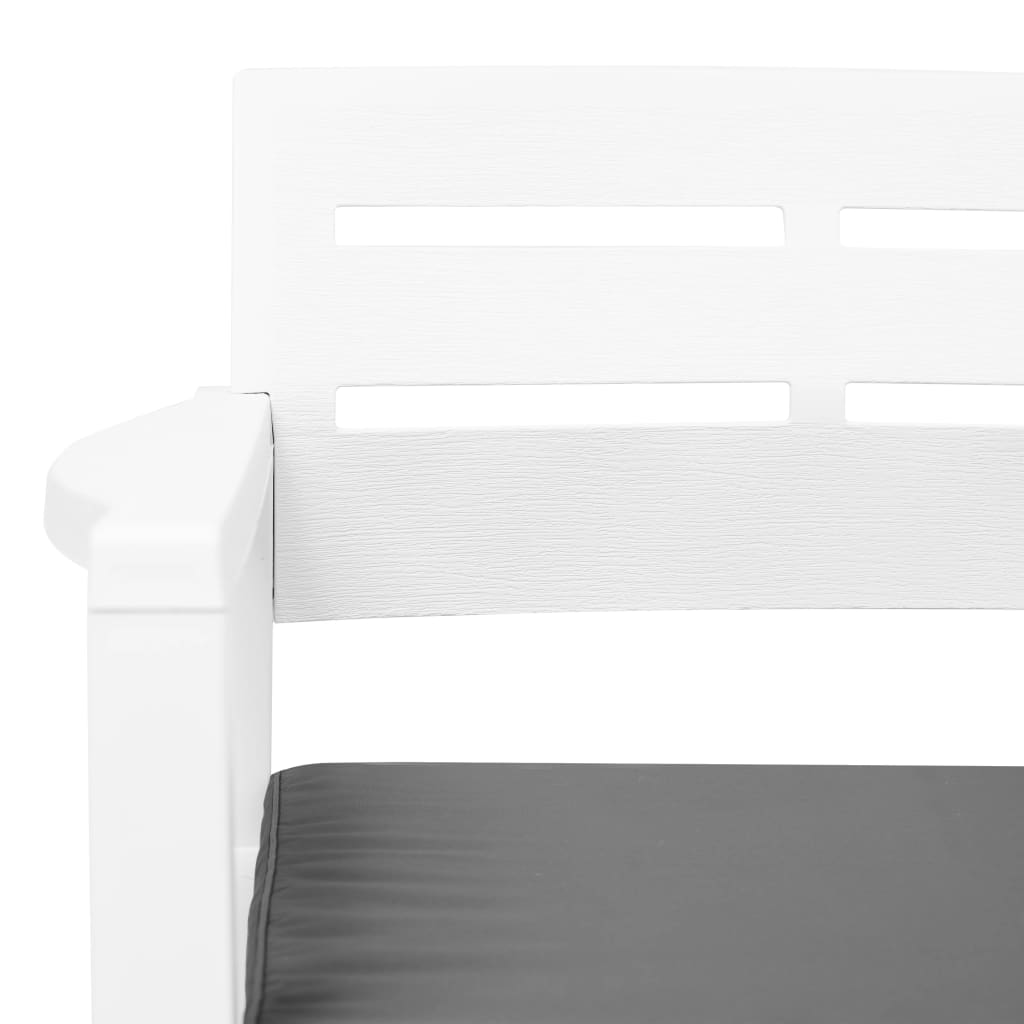 Salon de jardin 3 pcs Plastique Blanc - XIOS