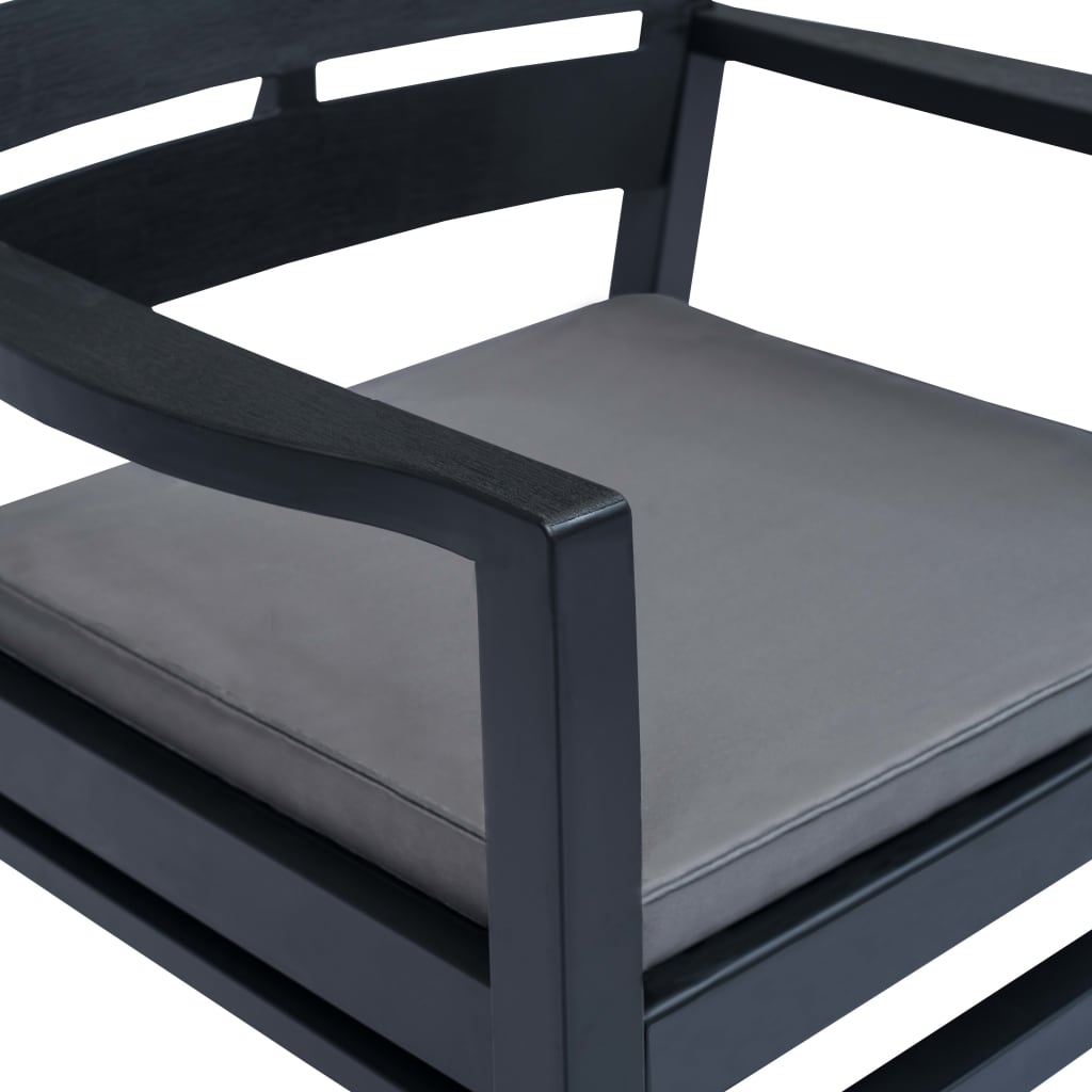 Salon de jardin 3 pcs Plastique Anthracite - XIOS