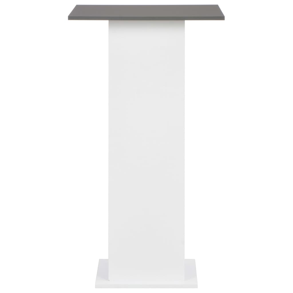 Table de bar Blanc et gris anthracite 60x60x110 cm - XIOS