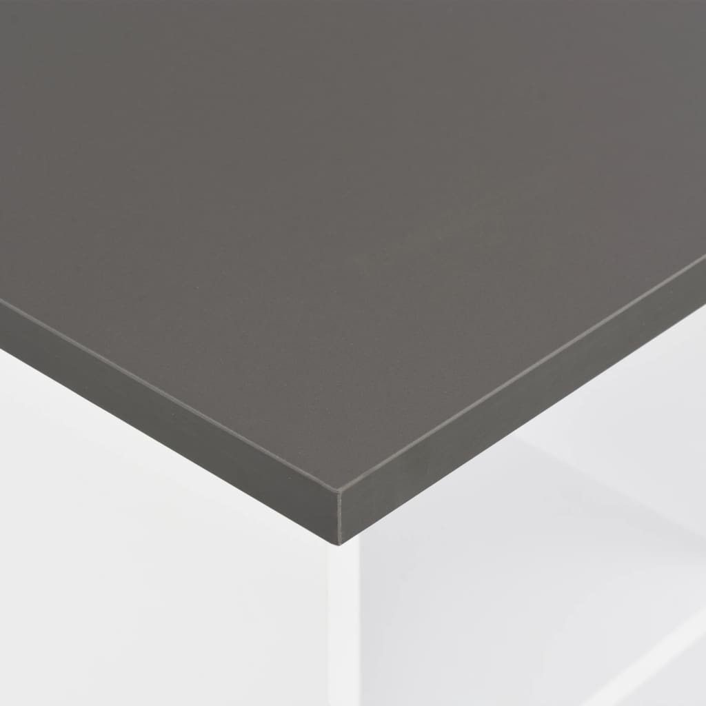 Table de bar Blanc et gris anthracite 60x60x110 cm - XIOS