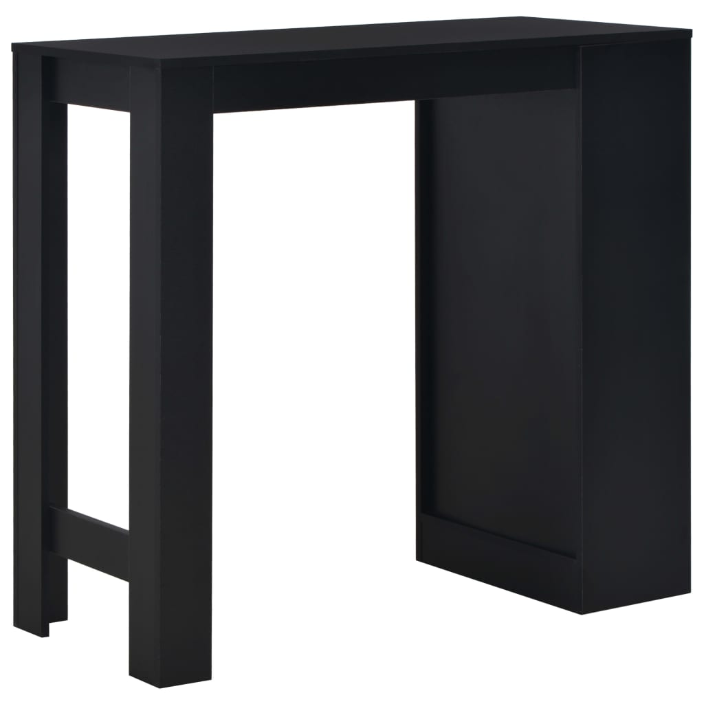 Table de bar avec étagère Noir 110x50x103 cm - XIOS