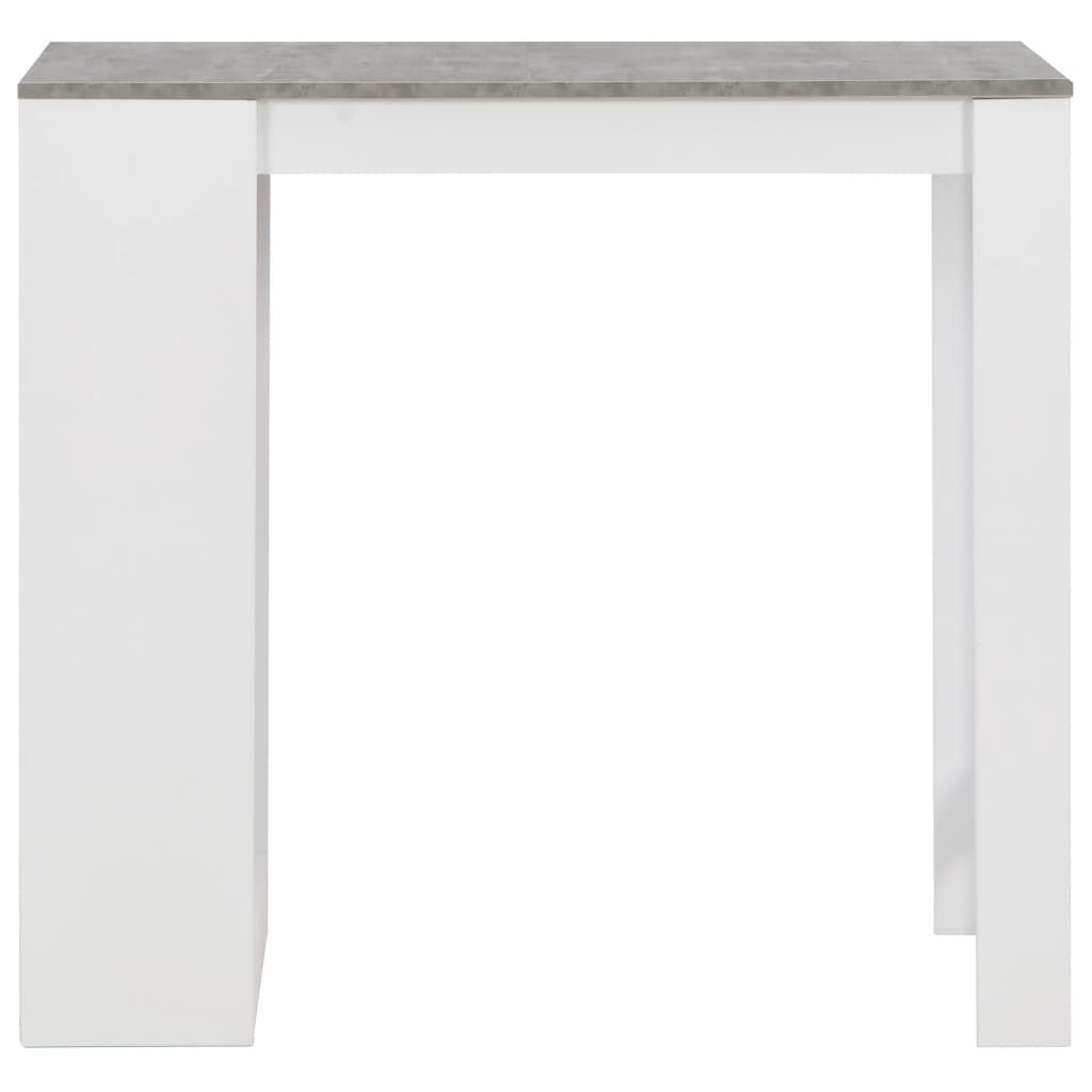 Table de bar avec étagère Blanc 110x50x103 cm - XIOS