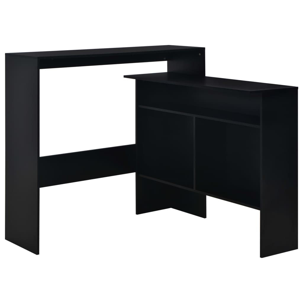 Table de bar avec 2 dessus de table Noir 130 x 40 x 120 cm - XIOS