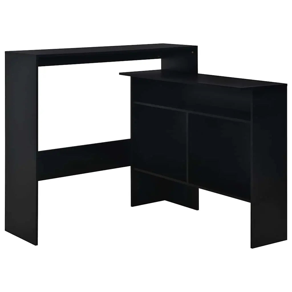 Table de bar avec 2 dessus de table Noir 130 x 40 x 120 cm - XIOS