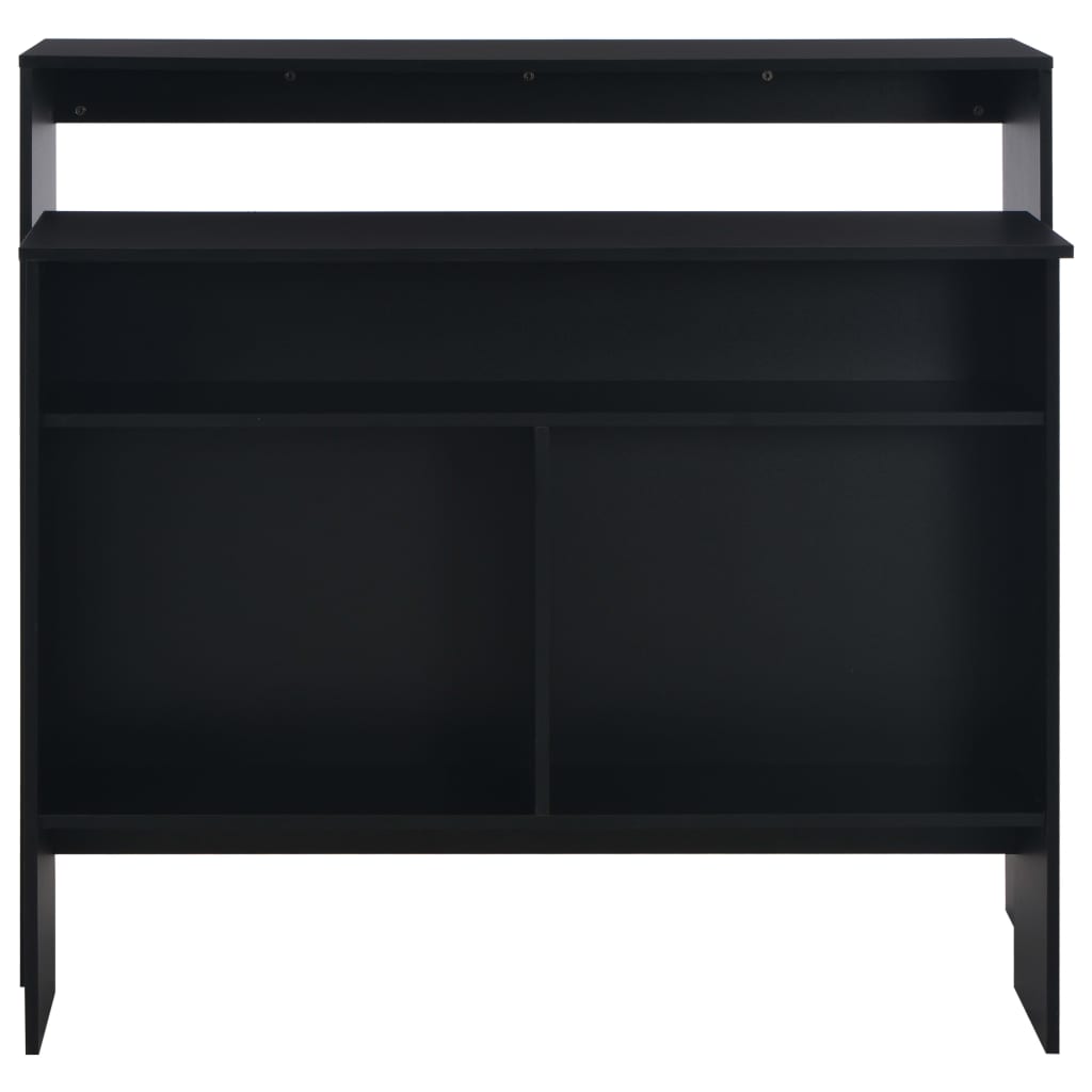 Table de bar avec 2 dessus de table Noir 130 x 40 x 120 cm - XIOS