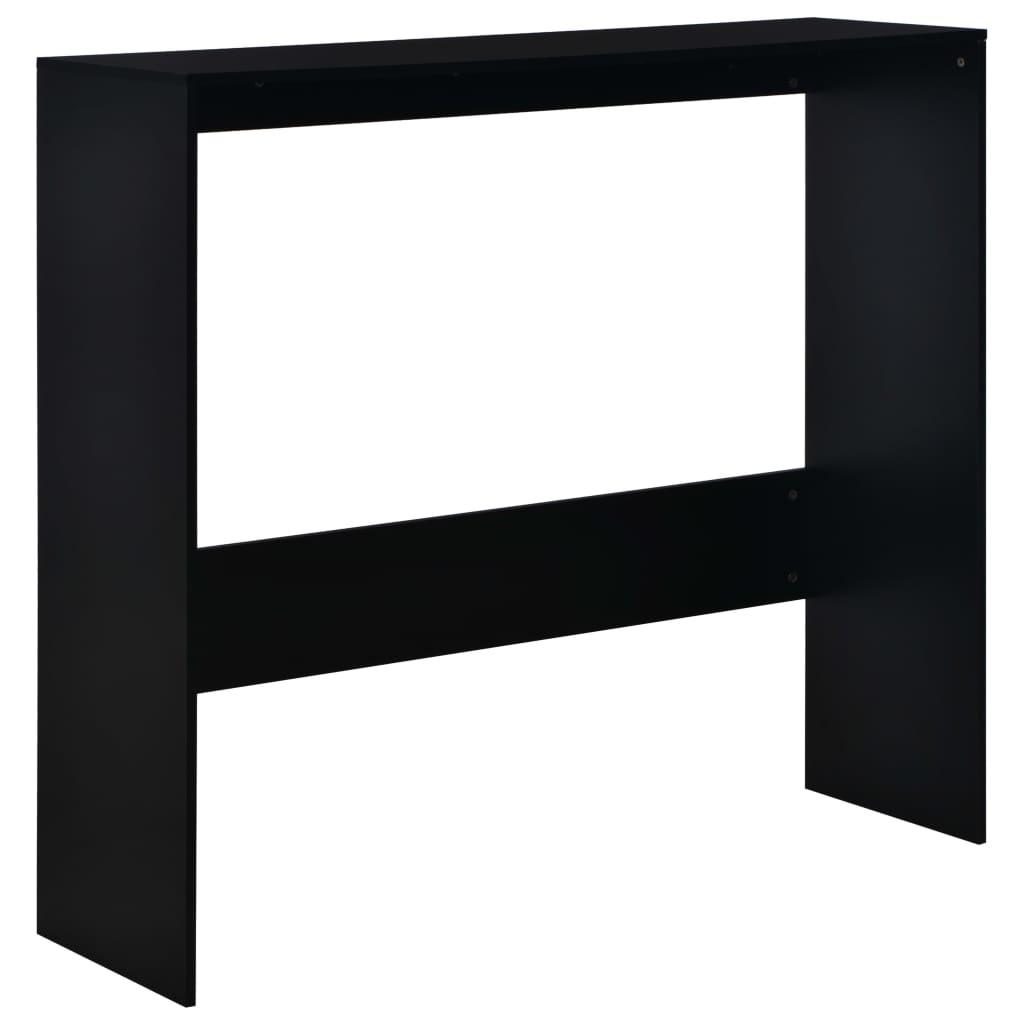 Table de bar avec 2 dessus de table Noir 130 x 40 x 120 cm - XIOS
