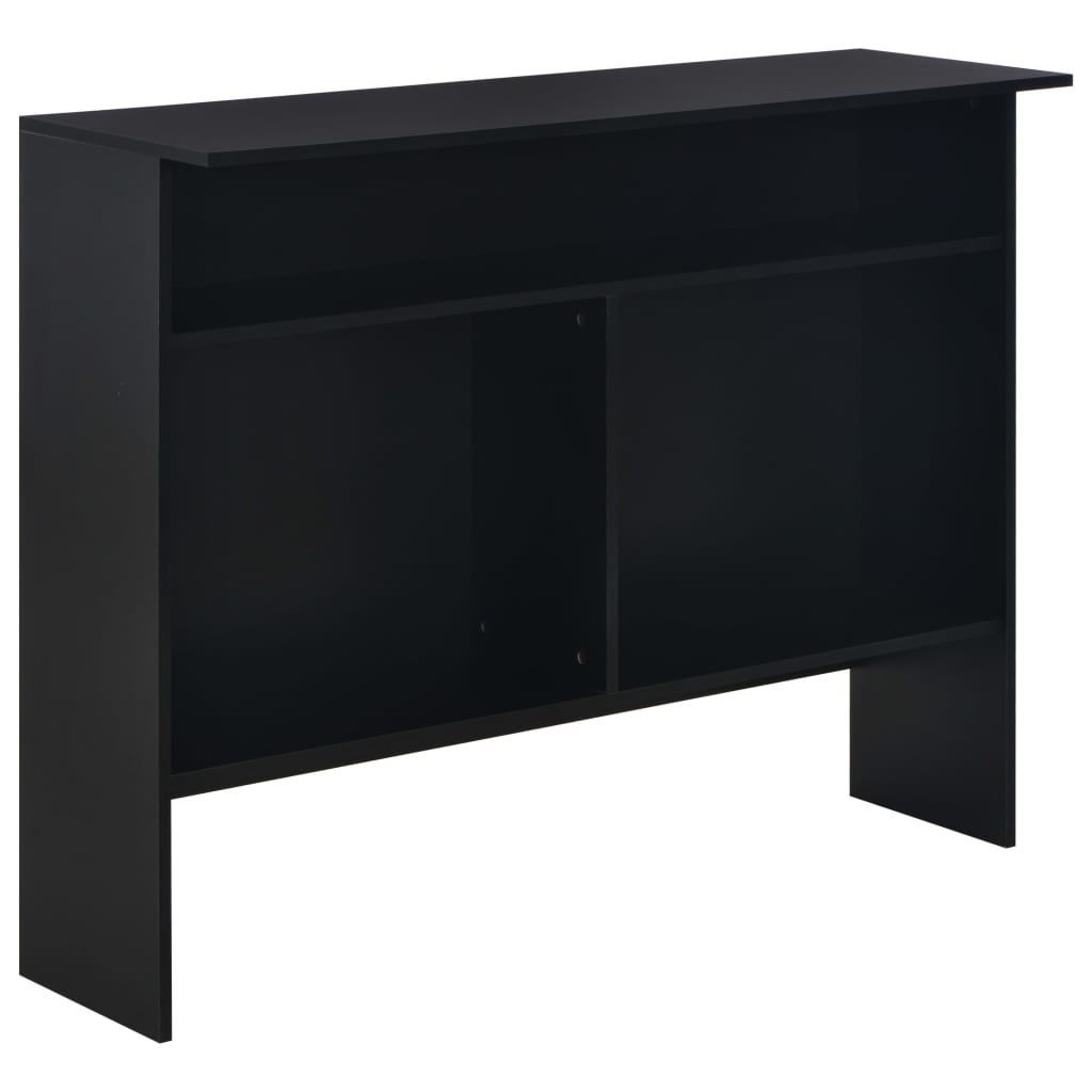 Table de bar avec 2 dessus de table Noir 130 x 40 x 120 cm - XIOS