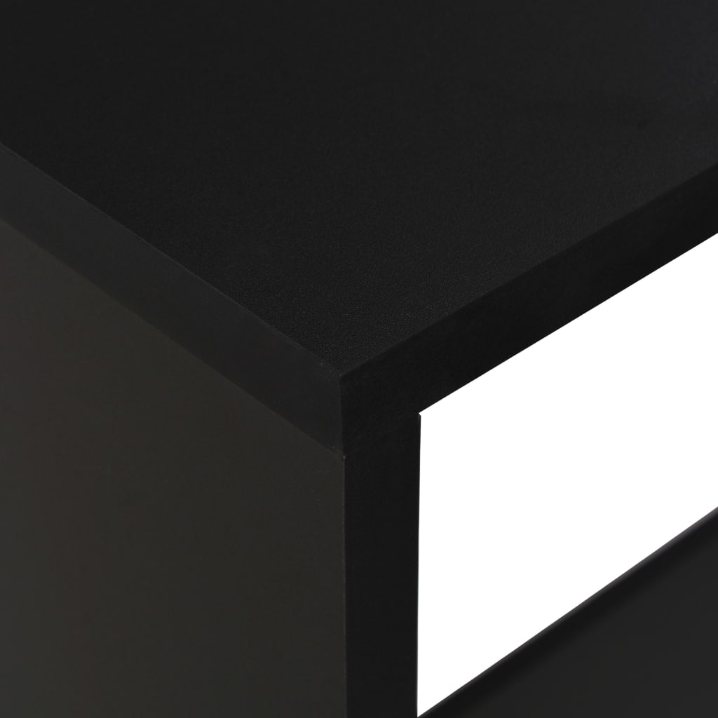 Table de bar avec 2 dessus de table Noir 130 x 40 x 120 cm - XIOS