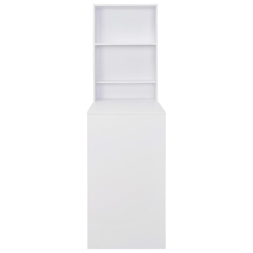 Table de bar avec armoire Blanc 115x59x200 cm