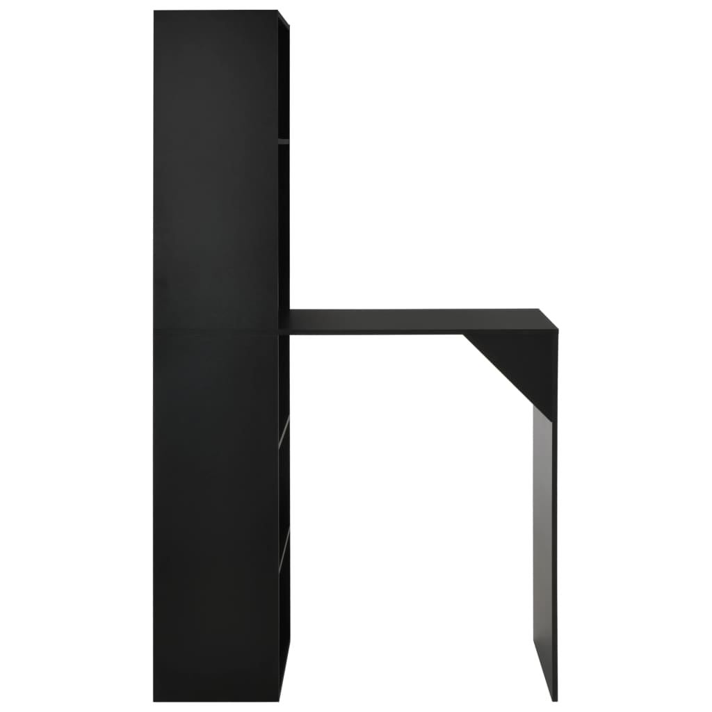 Table de bar avec armoire Noir 115x59x200 cm - XIOS