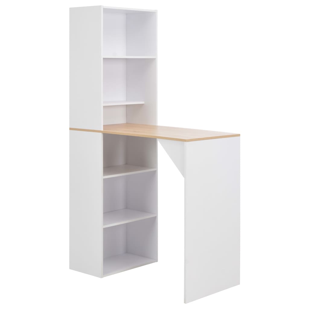 Table de bar avec armoire Blanc 115x59x200 cm - XIOS