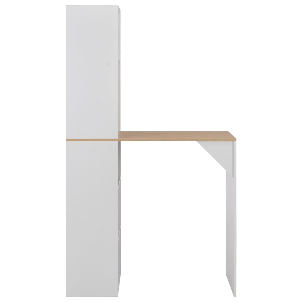 Table de bar avec armoire Blanc 115x59x200 cm - XIOS