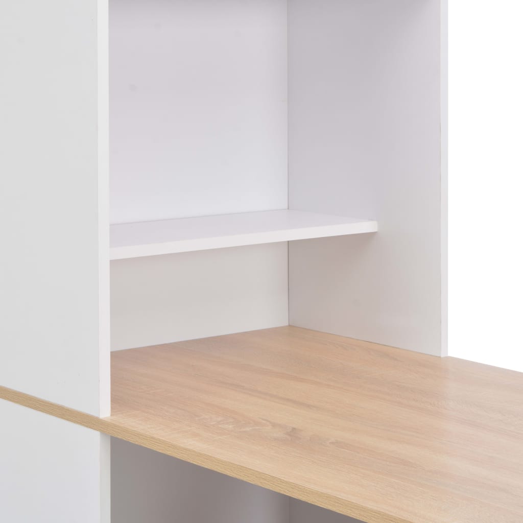 Table de bar avec armoire Blanc 115x59x200 cm - XIOS