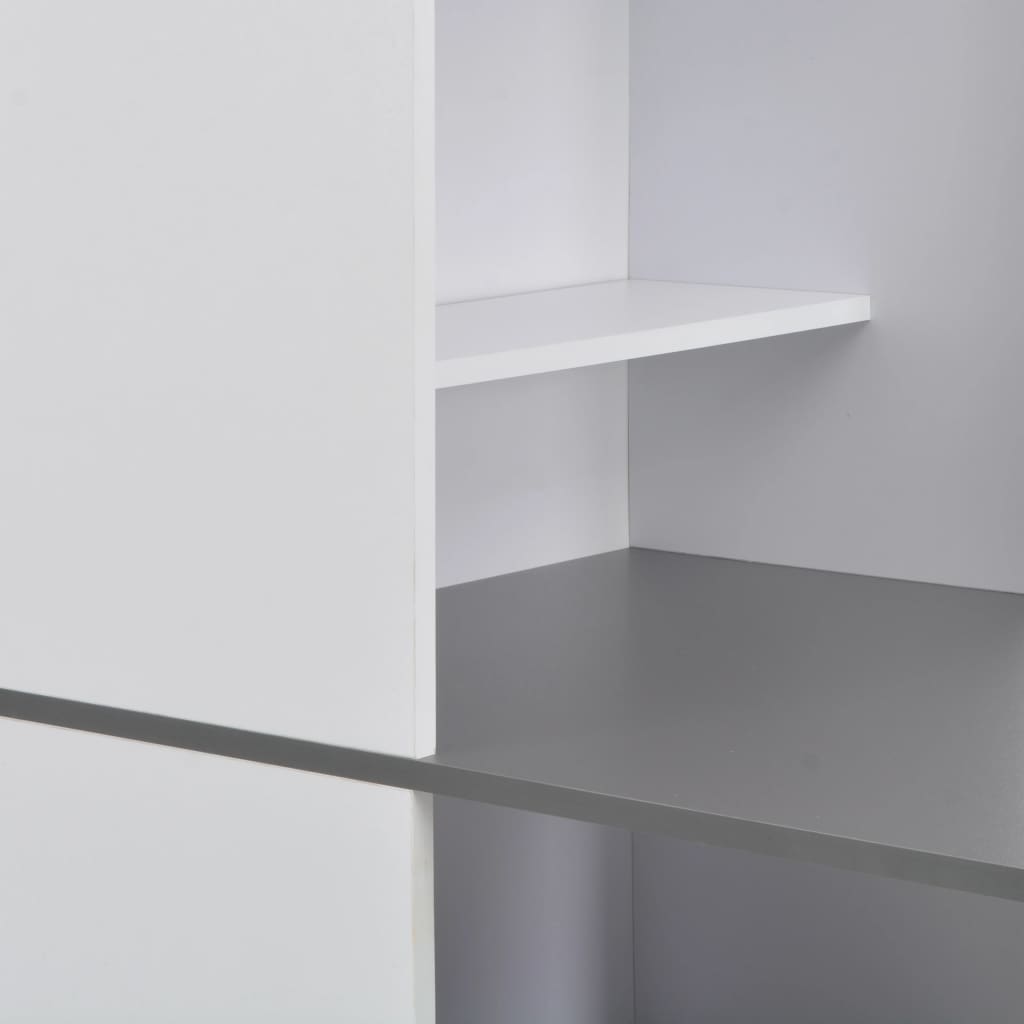 Table de bar avec armoire Blanc 115x59x200 cm - XIOS