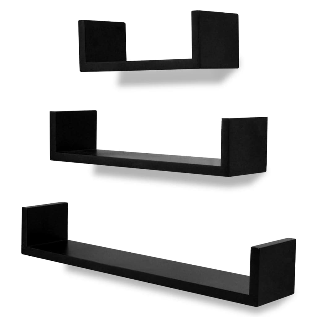 Étagères murales 6 pcs Noir - XIOS
