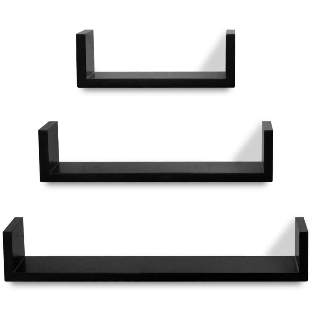 Étagères murales 6 pcs Noir - XIOS