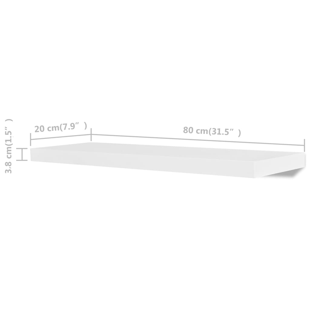 Étagères murales 4 pcs Blanc 80 cm - XIOS