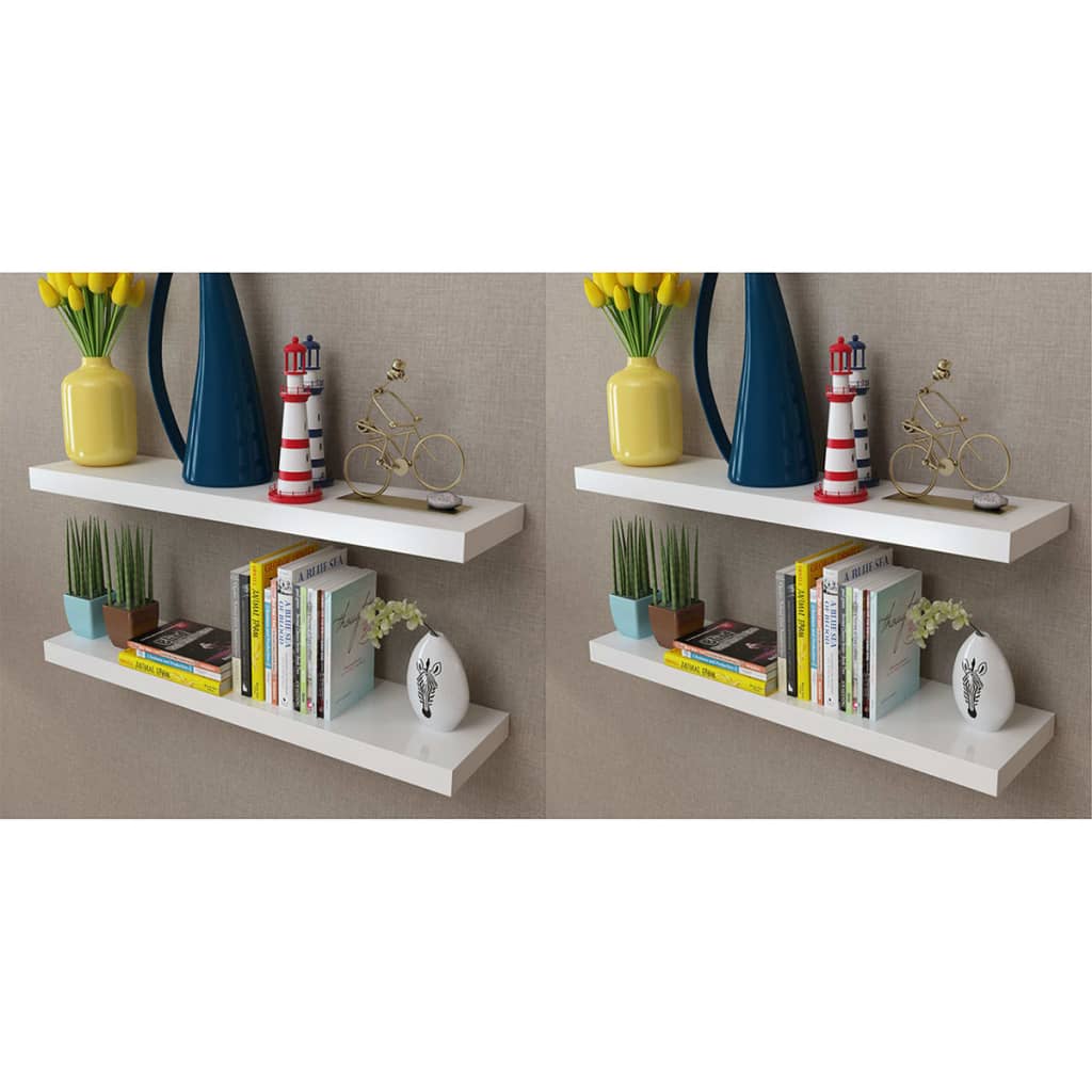 Étagères murales 4 pcs Blanc 80 cm - XIOS