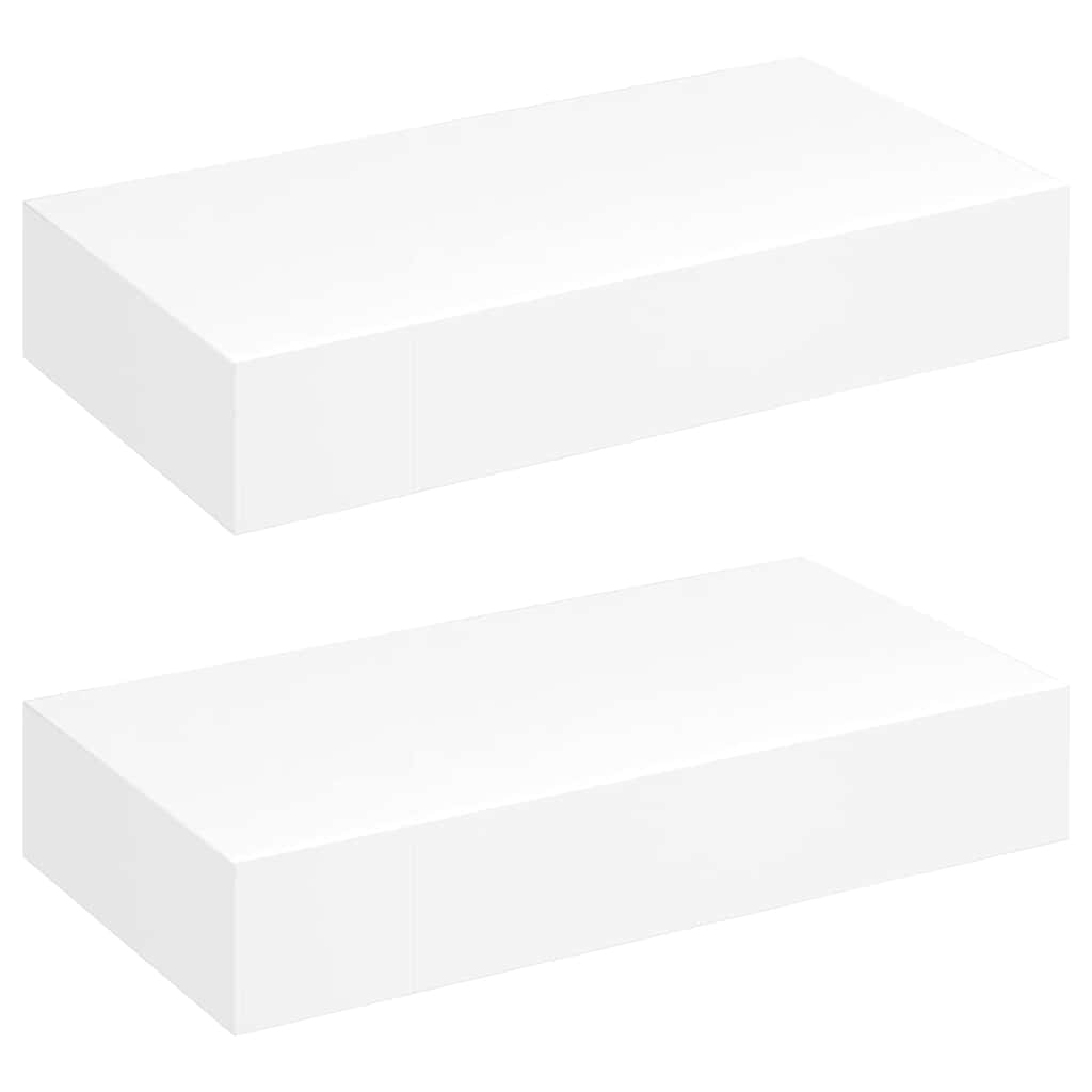 Étagères murales avec tiroirs 2 pcs Blanc 48 cm - XIOS