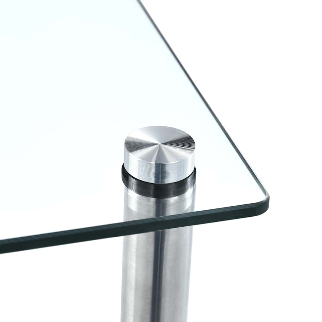 Étagère 4 niveaux Transparent 40x40x100 cm Verre trempé - XIOS