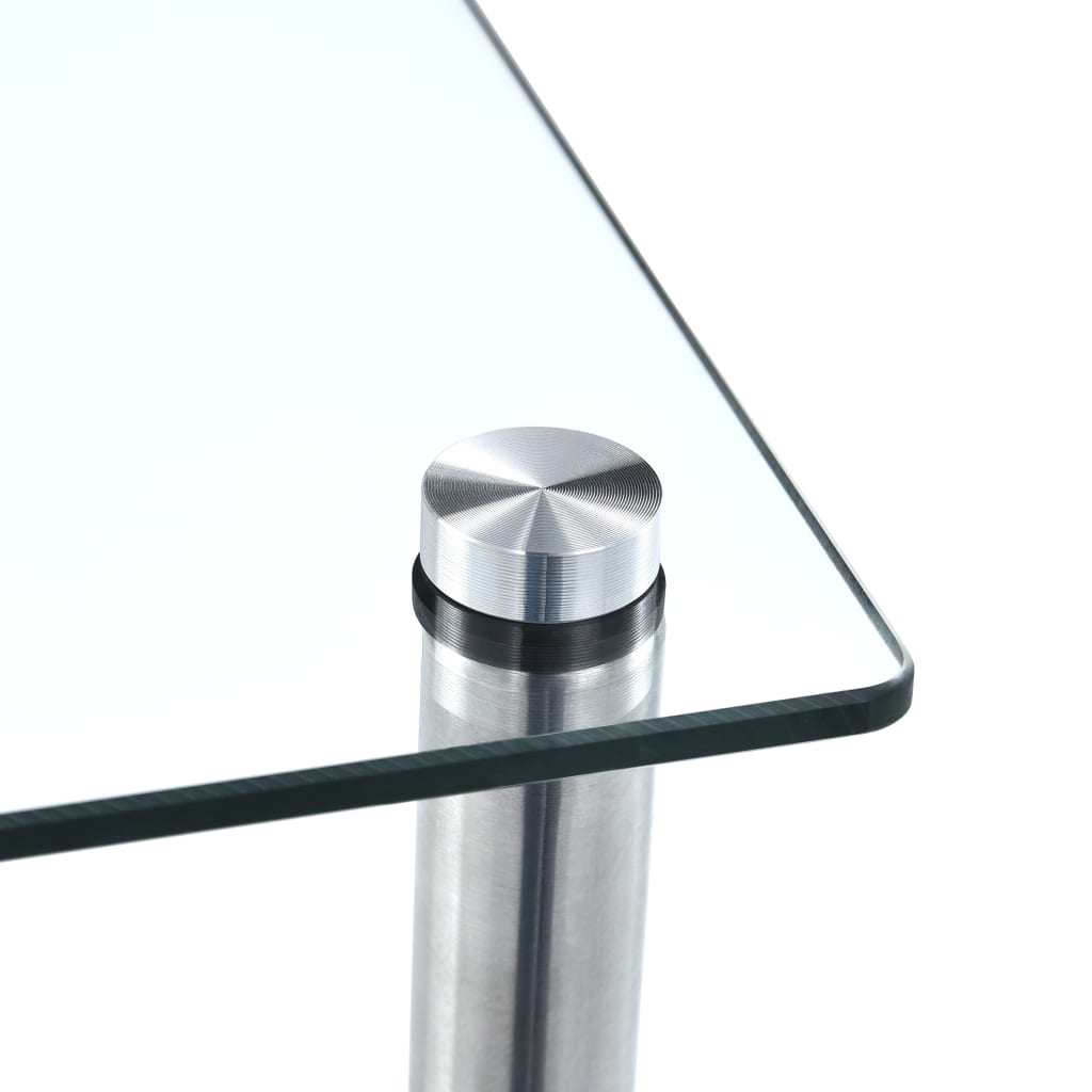 Étagère 5 niveaux Transparent 40x40x130 cm Verre trempé - XIOS