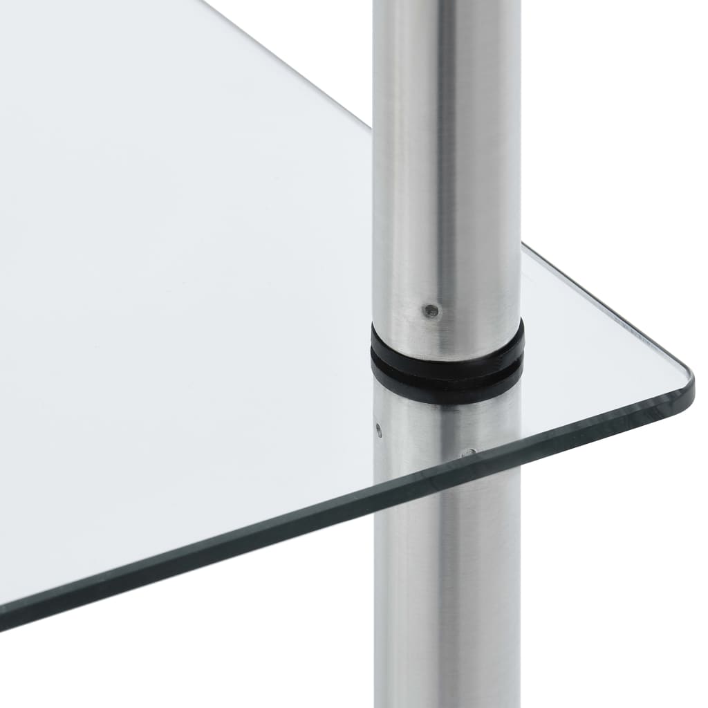 Étagère 6 niveaux Transparent 40x40x160 cm Verre trempé - XIOS