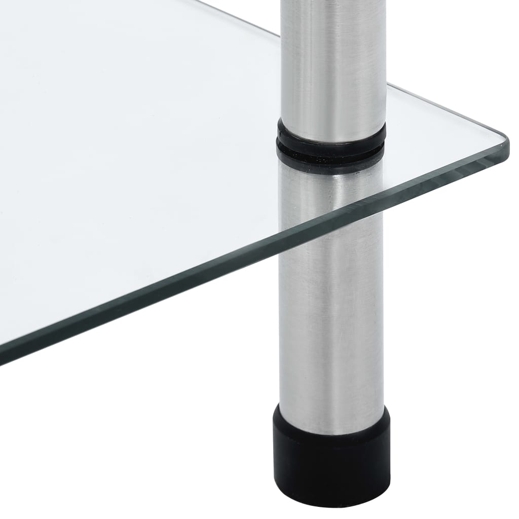 Étagère 6 niveaux Transparent 40x40x160 cm Verre trempé - XIOS