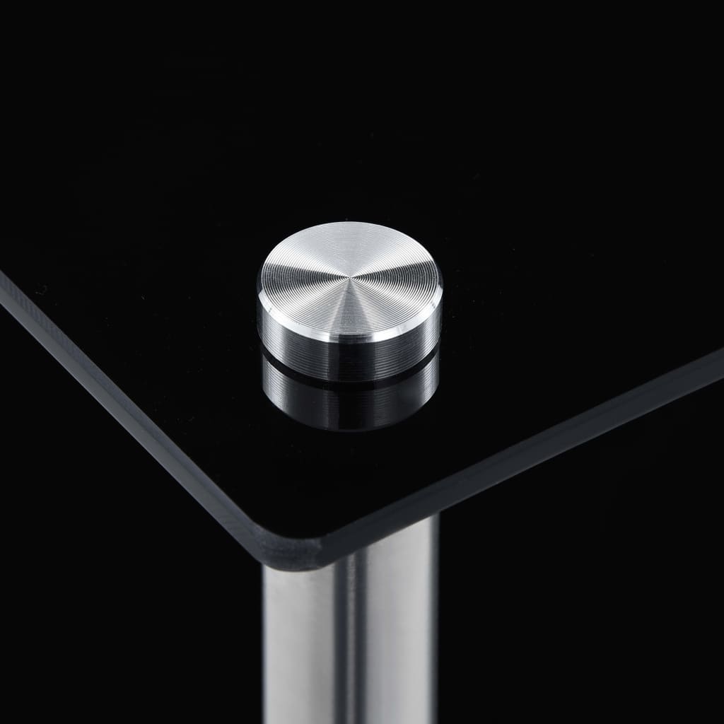 Étagère 6 niveaux Noir 40x40x160 cm Verre trempé - XIOS