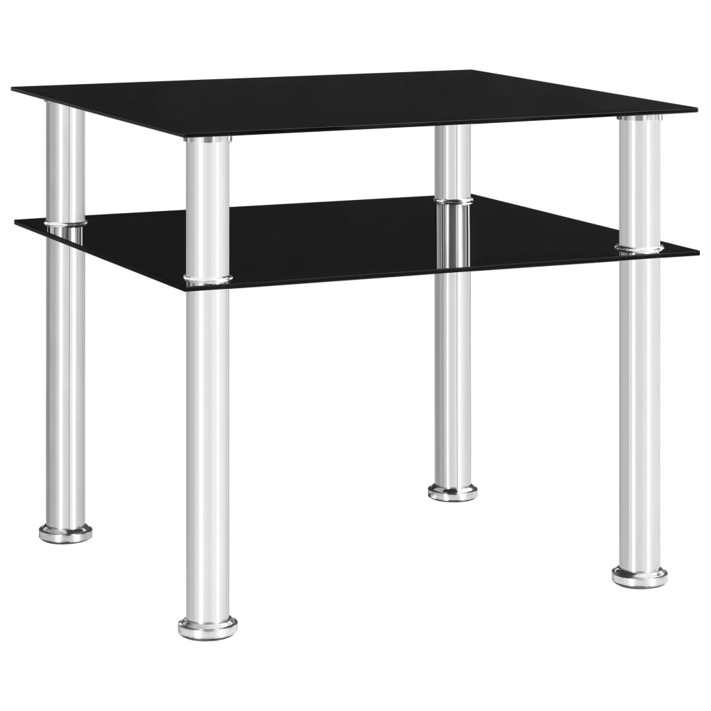 Table d'appoint Noir 45x50x45 cm Verre trempé - XIOS