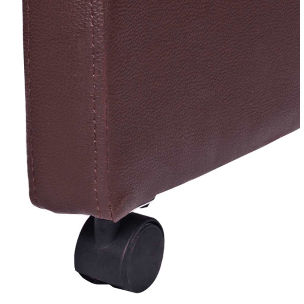 Chaises à manger lot de 2 marron similicuir - XIOS