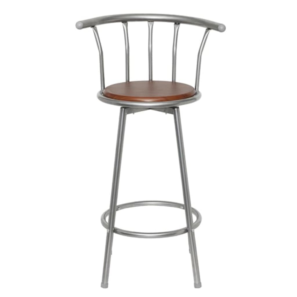 Tabourets de bar lot de 2 marron acier - XIOS